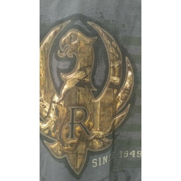 RUGER - RUGGED RELIABLE FIREARMS - M - Dark Gray T-SHIRT Med Medium - Picture 6 of 6